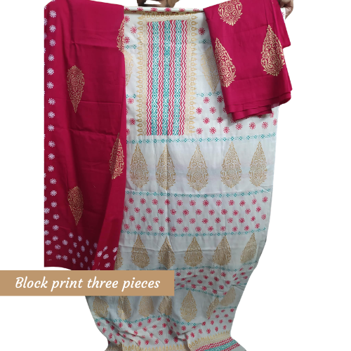 Block print three pieces 4