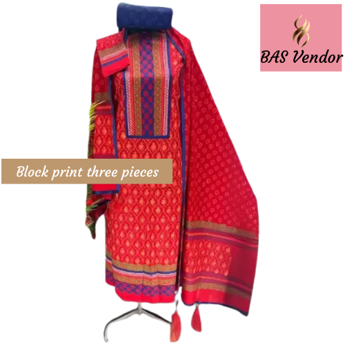 Block print three pieces 23