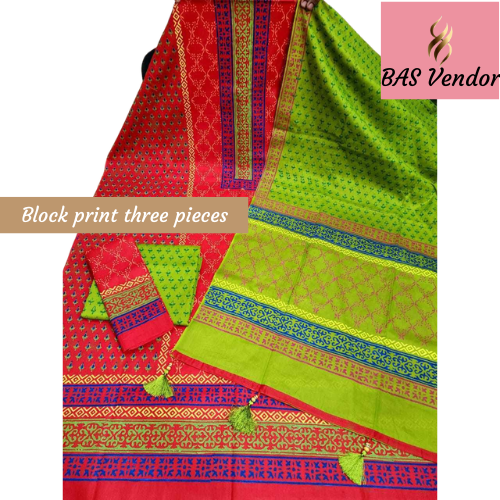 Block print three pieces 26